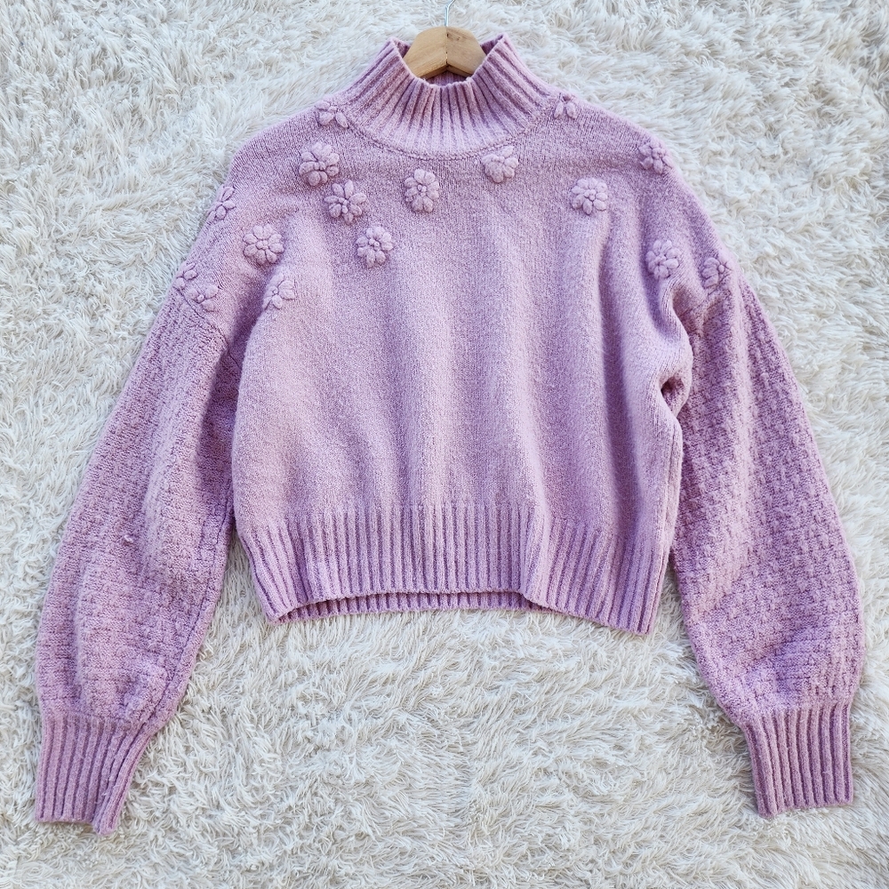 Sincerely Jules Floral Lilac‎ Knit Sweater